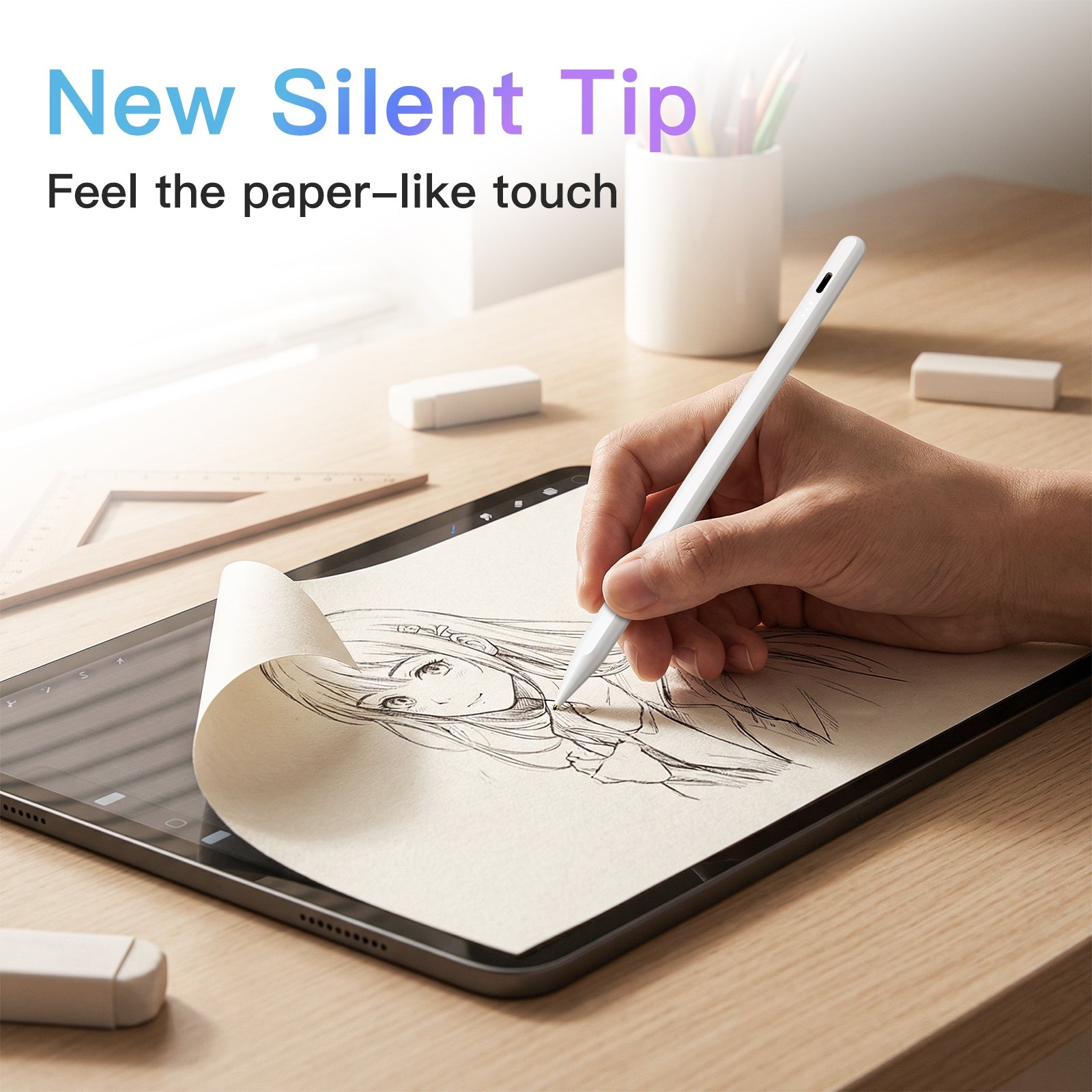 Best Quiet Stylus Pen for iPad: 30dB Silent Writing with 0.1mm Precision