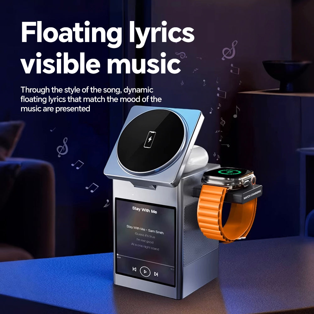 MEKO 3-in-1 Wireless Charger with LED Display Dynamic Screen