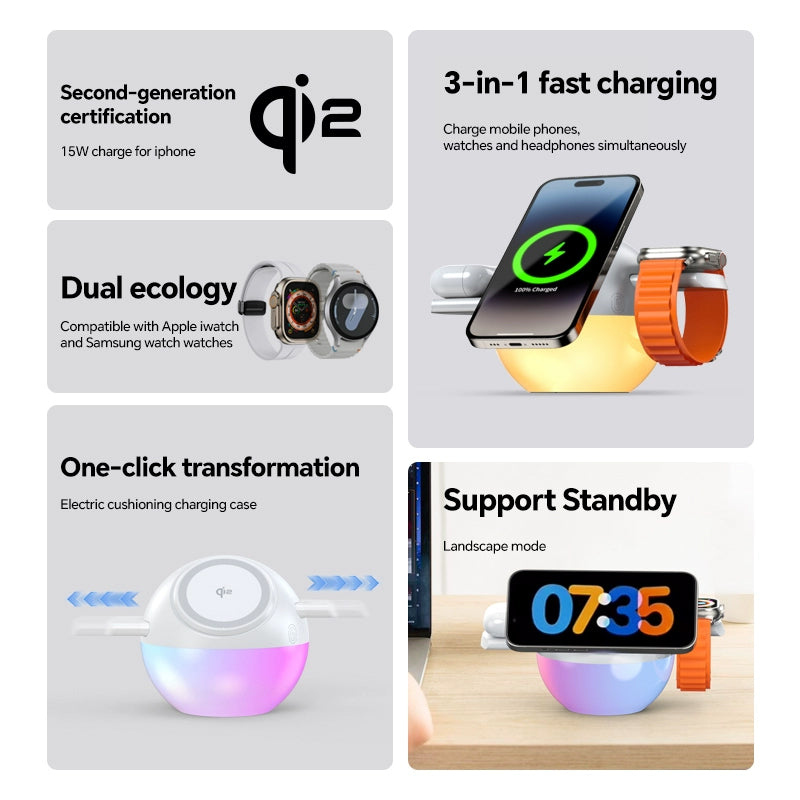 MEKO-Variable star ring 4-in-1 wireless charger