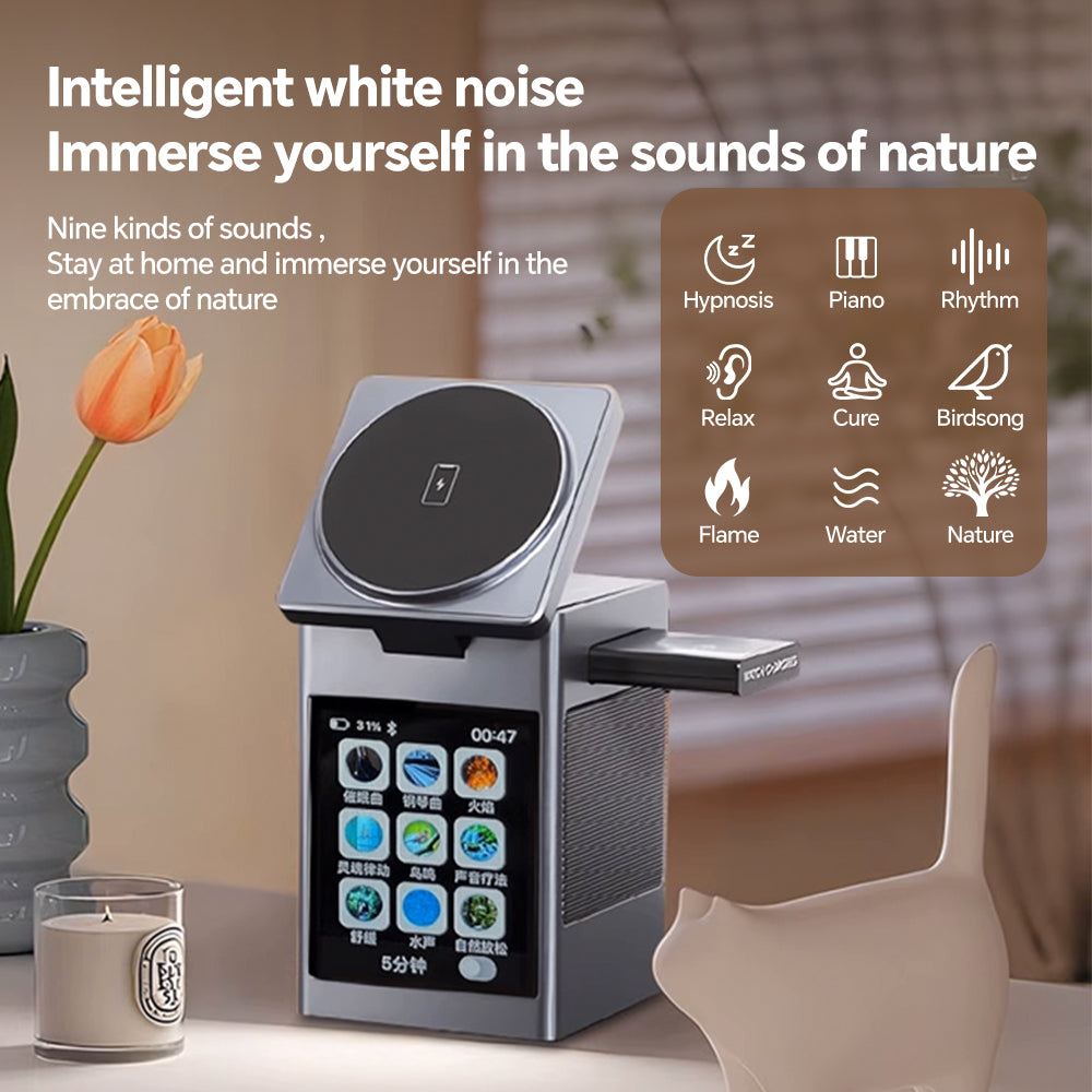 MEKO 3-in-1 Wireless Charger with LED Display Dynamic Screen