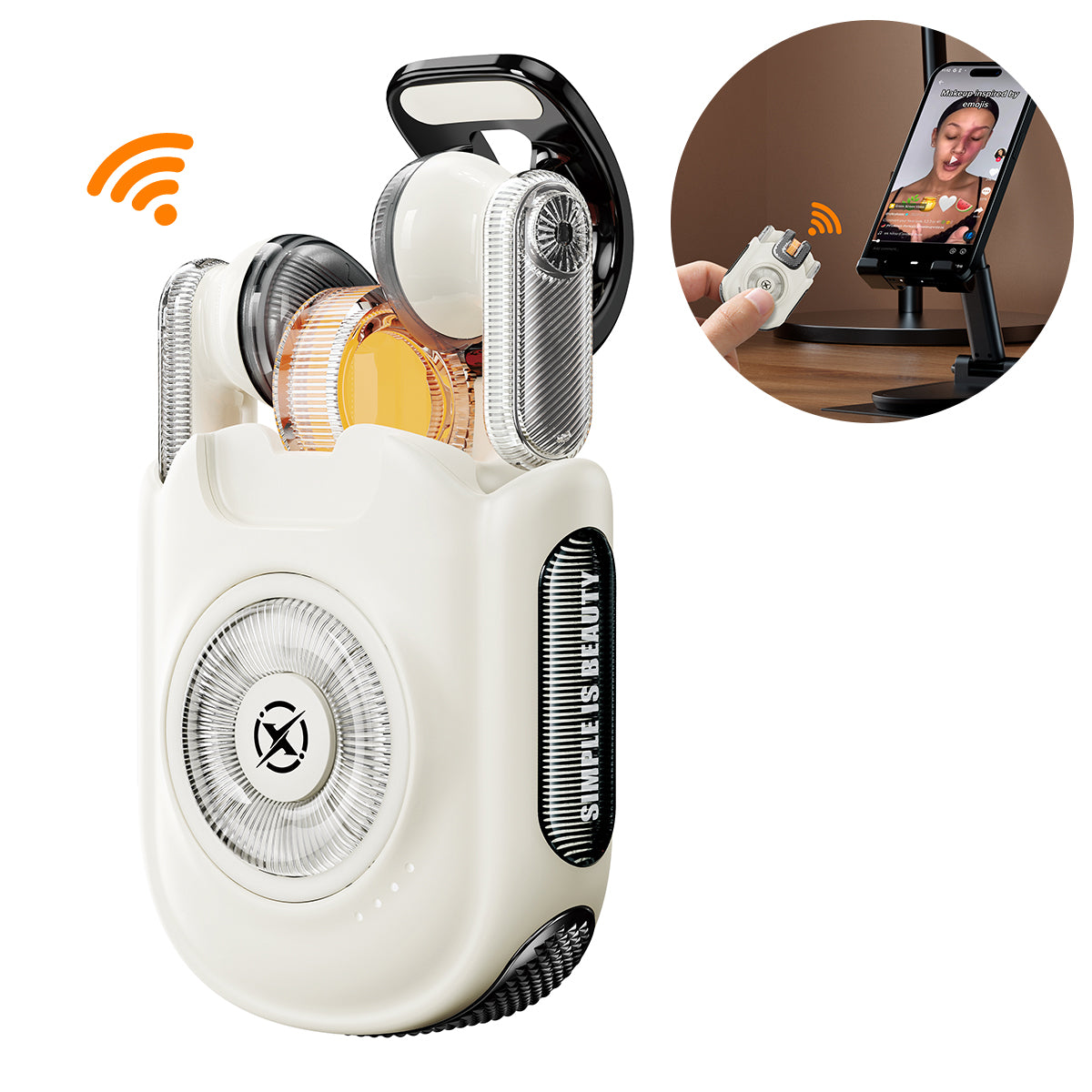 2 in 1 Bluetooth Headset and Phone Remote Control