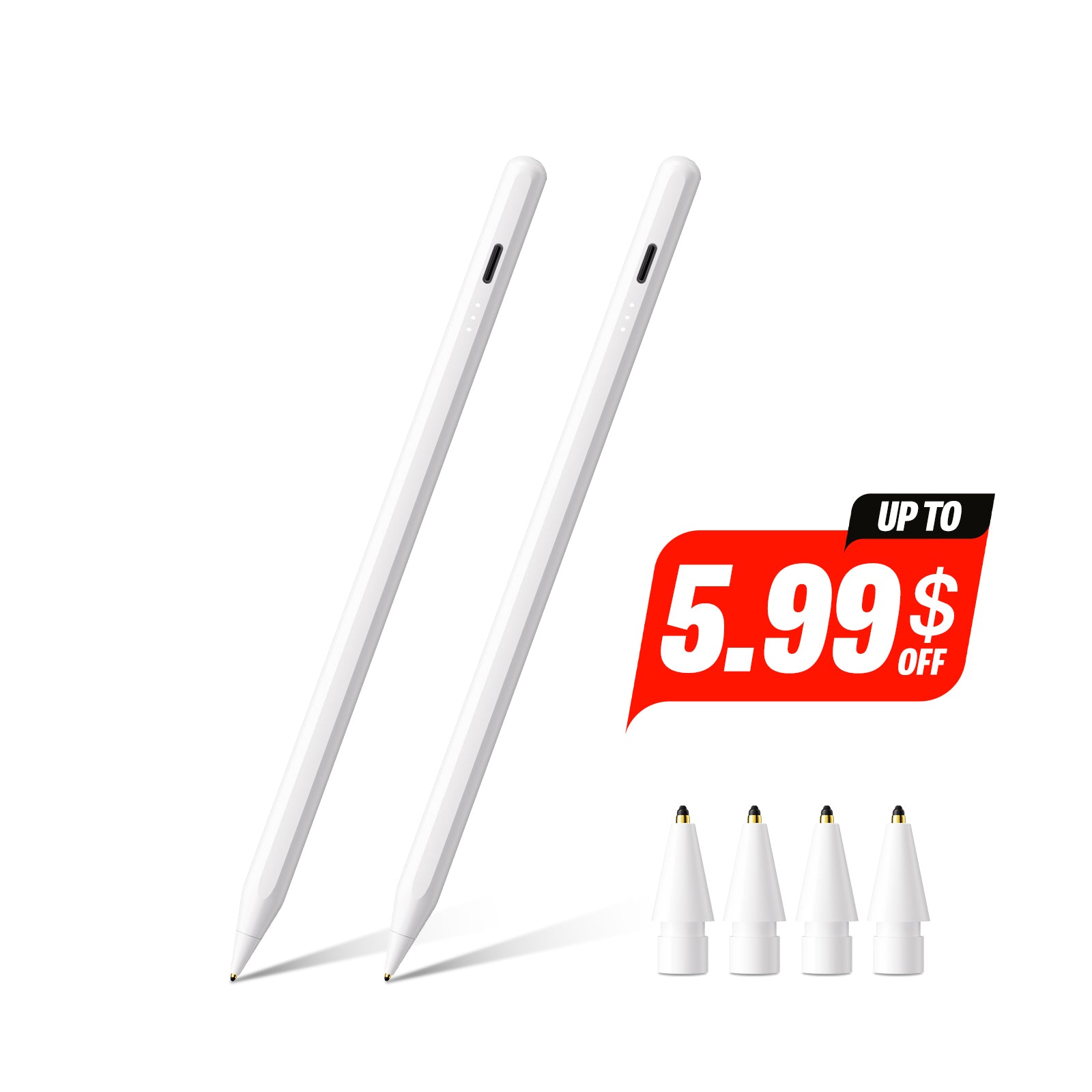 MEKO Silent Fast Charge Stylus Pen for iPad with Palm Rejection