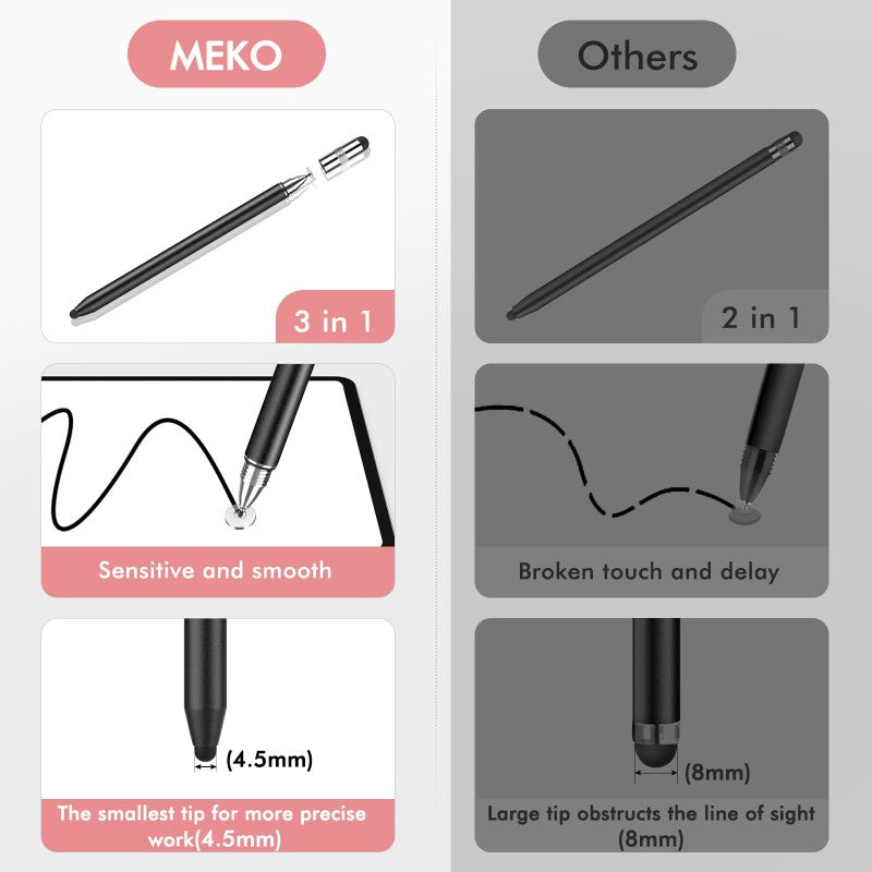 MEKO three-in-one silicone extended suction cup pen