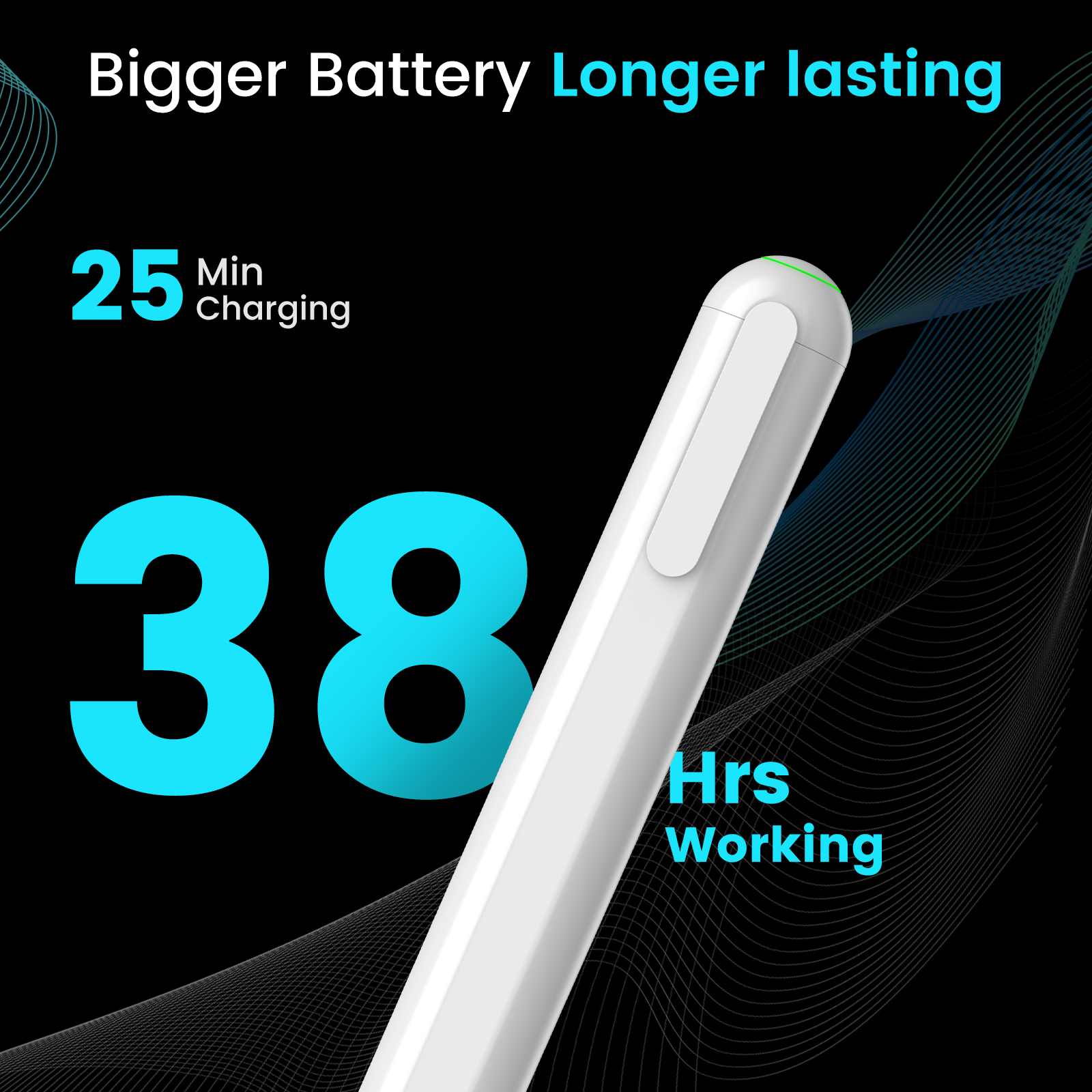 MEKO Fast Charging Active Stylus Pen – Long Battery Life Touchscreen Pencil with 2 Replacement Tips