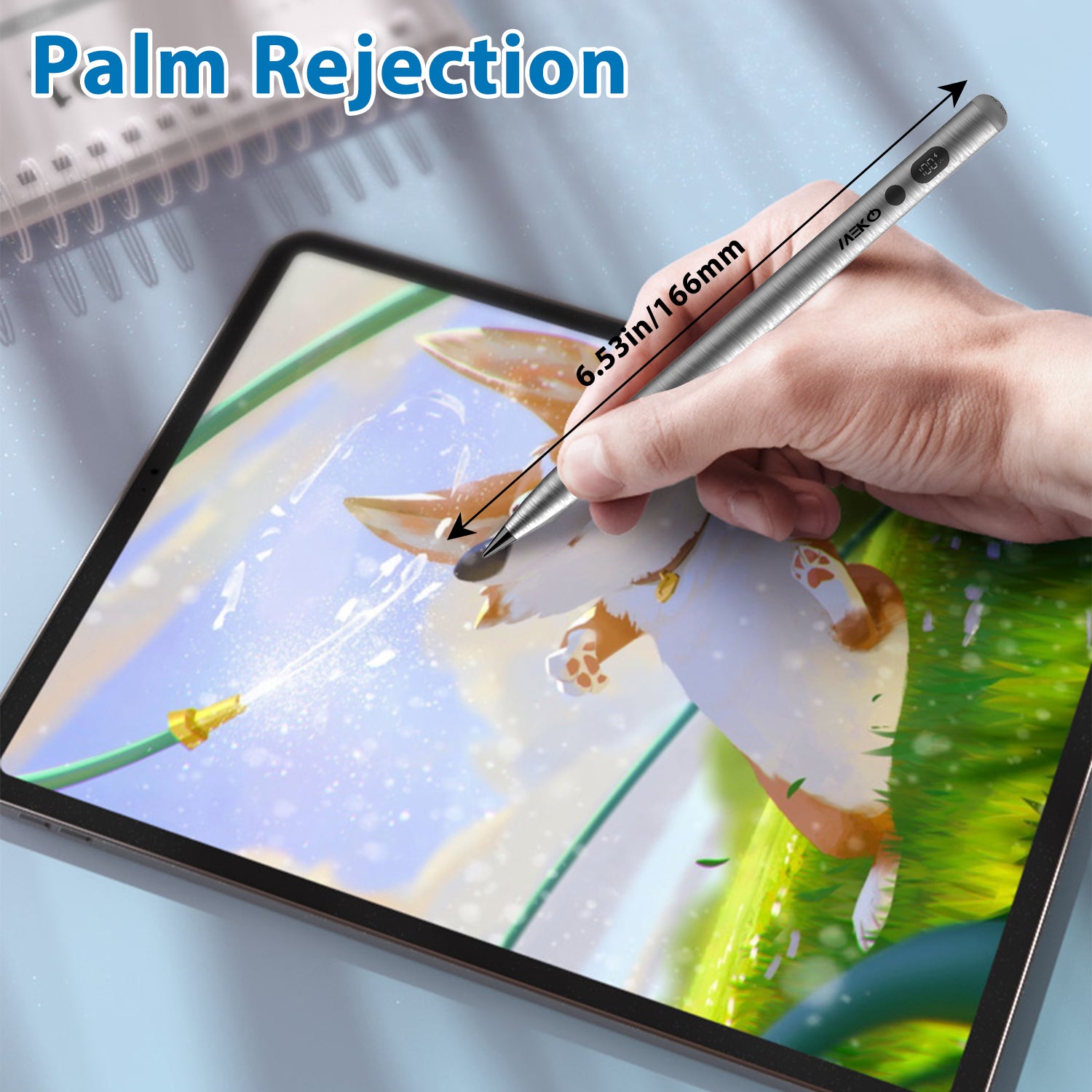 Stainless Steel Active Stylus with Portable Emergency Power Bank