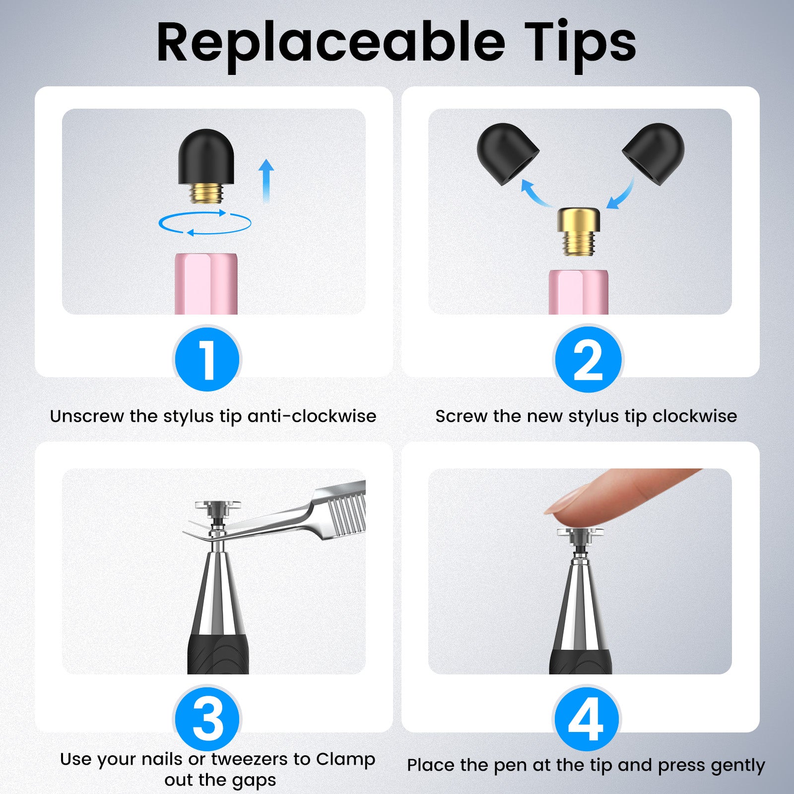 MEKO 2-in-1 Silicone Suction Cup Stylus Pen