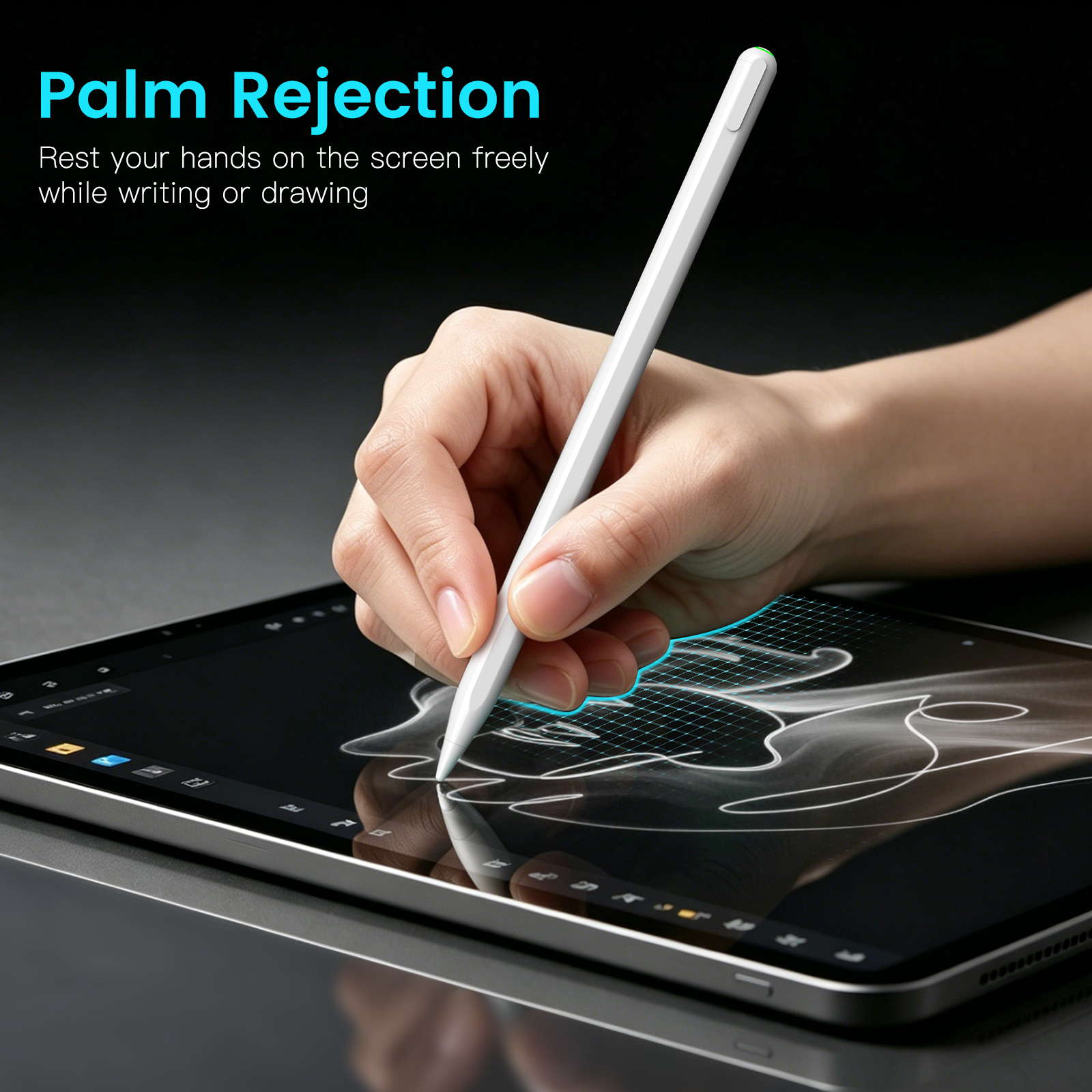 MEKO Fast Charging Active Stylus Pen – Long Battery Life Touchscreen Pencil with 2 Replacement Tips