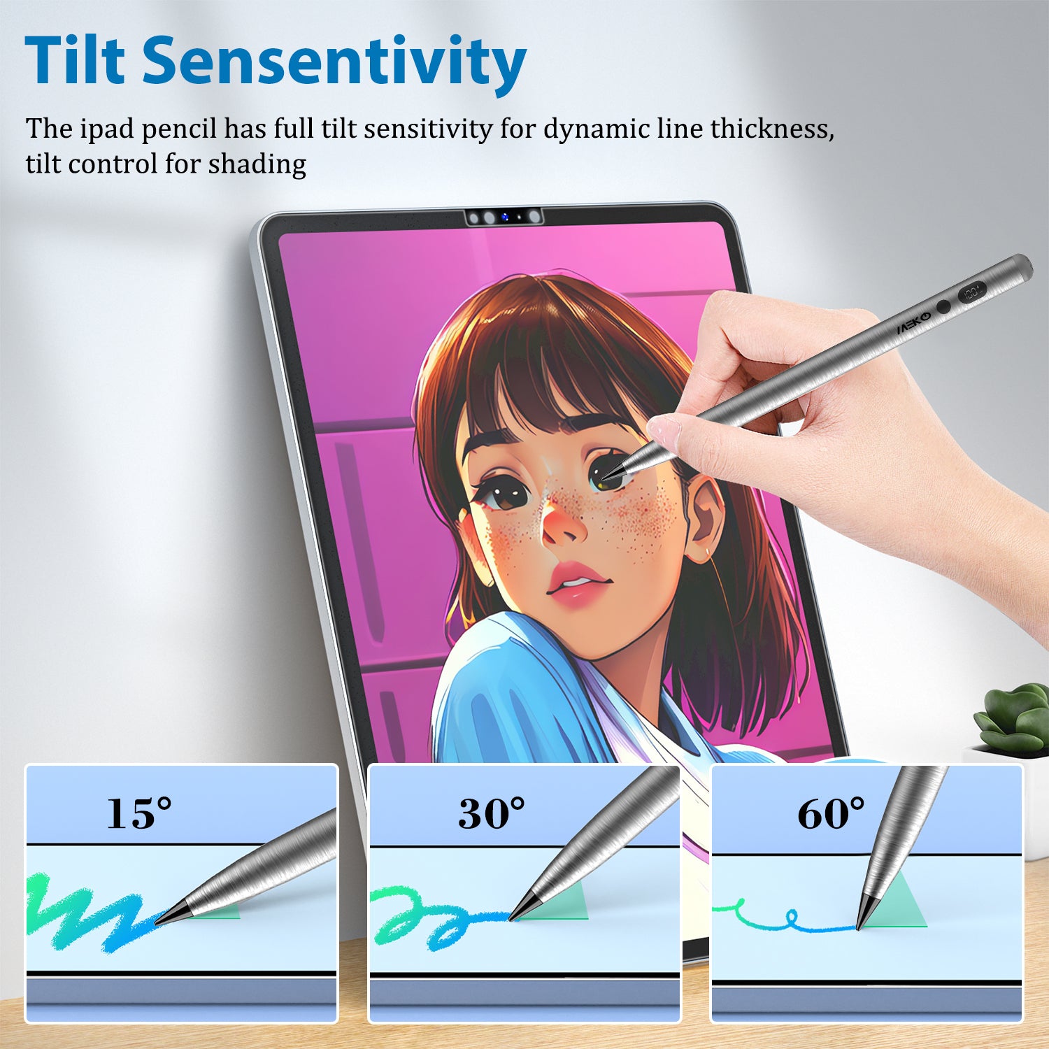 Stainless Steel Active Stylus with Portable Emergency Power Bank