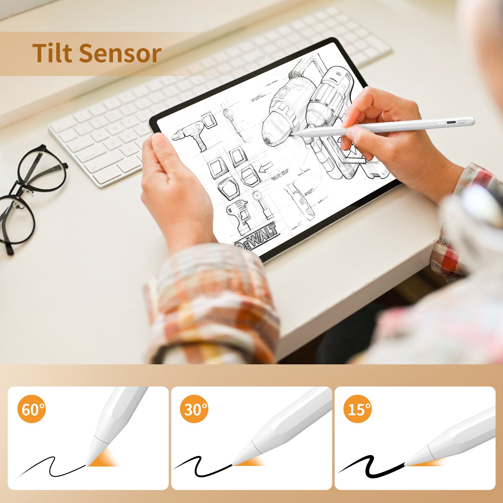 MEKO 3th Stylus Pen for iPad with Anti-Loss Lanyards