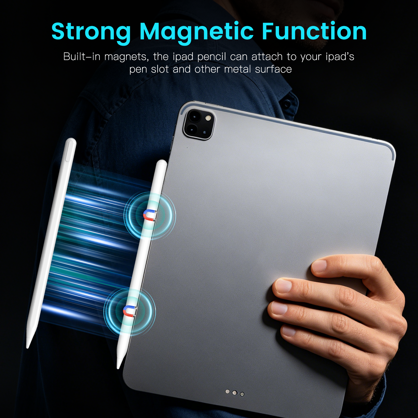 MEKO Fast Charging Active Stylus Pen – Long Battery Life Touchscreen Pencil with 2 Replacement Tips